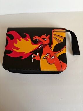 Charizard Fire Breath Zip Case - Black, Orange, Red